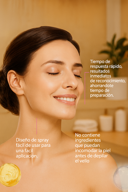 Spray acondicionador para el reconocimiento del vello facial